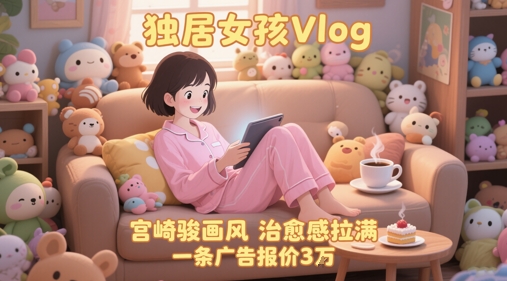 单个账号涨粉71W！用AI制作独居女孩Vlog，宫崎骏画风，治愈感拉满，一条广告报价3W-策里行间