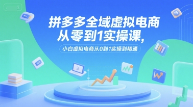 拼多多全域虚拟电商从零到1实操课，小白虚拟电商从0到1实操到精通-策里行间
