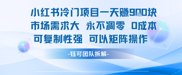 小红书冷门项目一天收益9张，市场需求大，0成本，可复制性强可以矩阵操作-策里行间