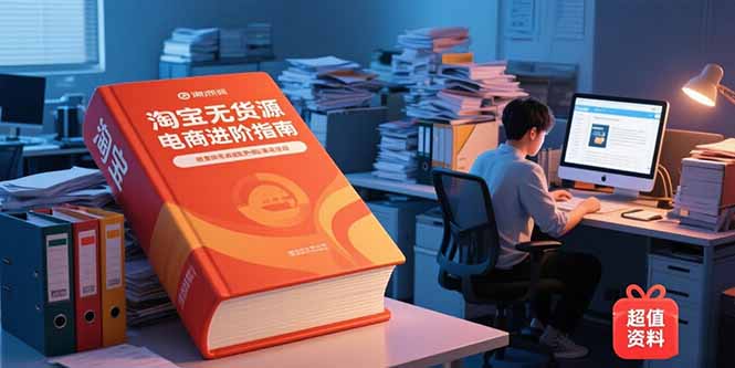 淘宝无货源电商进阶指南，包含新人课、进阶课，配套资料，蓝海选品等-策里行间
