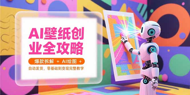AI壁纸创业全攻略，爆款拆解+AI绘图+自动发货，零基础到变现完整教学-策里行间