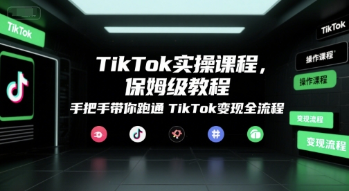 TikTok实操课程，保姆级教程，手把手带你跑通TikTok变现全流程-策里行间