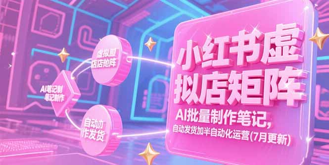 小红书虚拟店矩阵，AI批量制作笔记，自动发货加半自动化运营(7月更新-策里行间