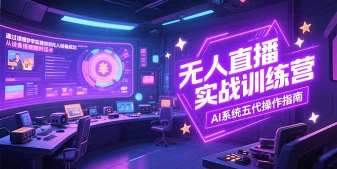 无人直播实操训练营，从设备搭建到话术，AI系统五代操作指南(7月更新-策里行间