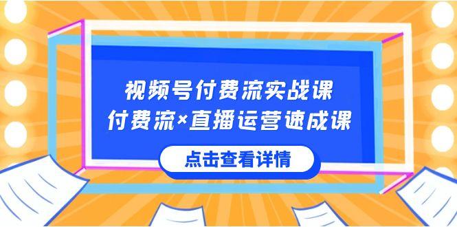 视频号付费流实战课，付费流×直播运营速成课，让你快速掌握视频号核心运营技能-策里行间