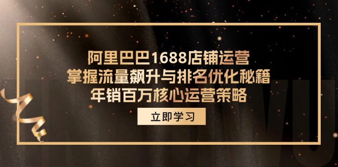 阿里巴巴1688店铺运营，掌握流量飙升与排名优化秘籍 年销百万核心运营策略-策里行间