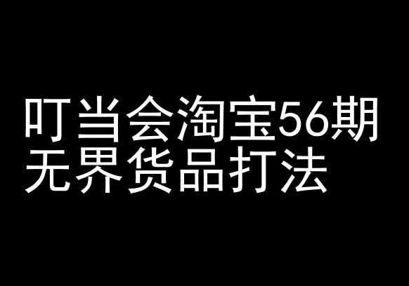 叮当会淘宝56期：无界货品打法-淘宝开店教程-策里行间