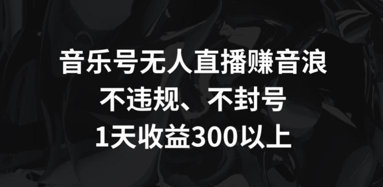 音乐号无人直播赚音浪，不违规、不封号，1天收益300+【揭秘】-策里行间