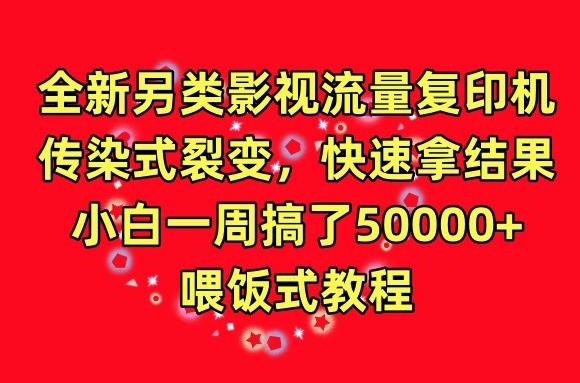 全新另类影视流量复印机，传染式裂变，快速拿结果，小白一周搞了50000+，喂饭式教程【揭秘】-策里行间