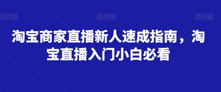 淘宝商家直播新人速成指南，淘宝直播入门小白必看-策里行间
