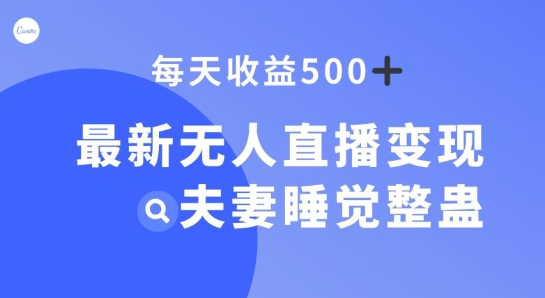 最新无人直播变现，夫妻睡觉整蛊，每天躺赚500+【揭秘】-策里行间