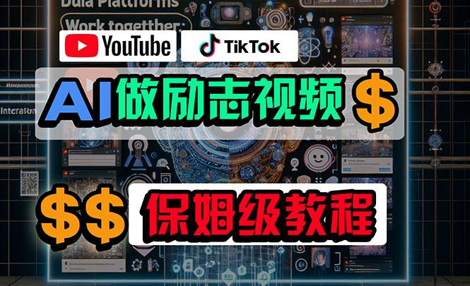 利用AI制作励志视频，在YouTube和TikTok赚钱，小白可做(附工具-策里行间