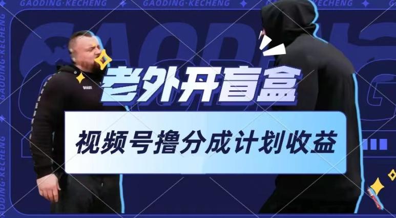 老外开盲盒视频，撸视频号分成计划收益，每天只需一小时，新手小白轻松上手【揭秘】-策里行间