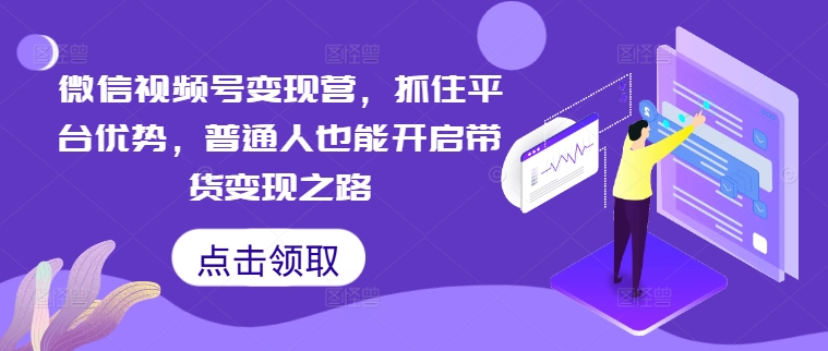 微信视频号变现营，抓住平台优势，普通人也能开启带货变现之路-策里行间