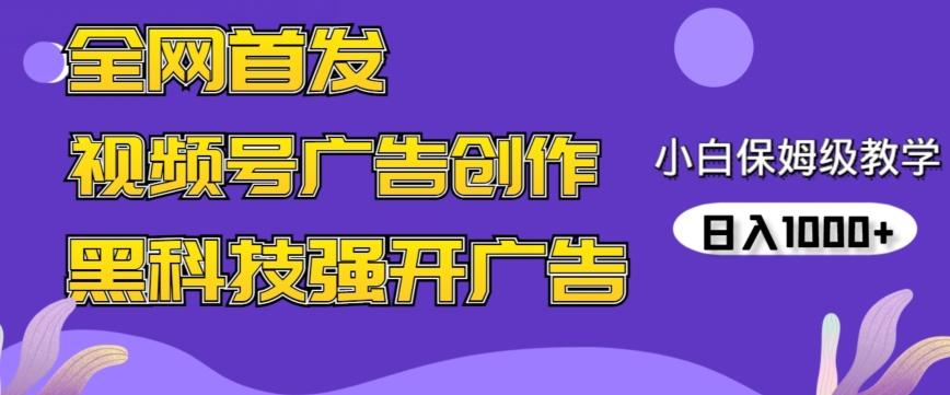 全网首发蝴蝶号广告创作，用AI做视频，黑科技强开广告，小白跟着做，日入1000+【揭秘】-策里行间