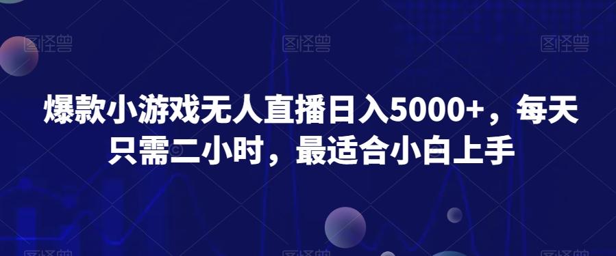 爆款小游戏无人直播日入5000+，每天只需二小时，最适合小白上手-策里行间