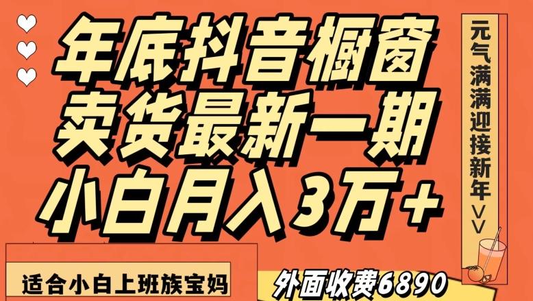 外面收费6890元年底抖音橱窗卖货最新一期，小白月入3万，适合小白上班族宝妈【揭秘】-策里行间