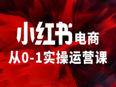 小红书电商从0-1实操运营课，让你从小白到精英-策里行间
