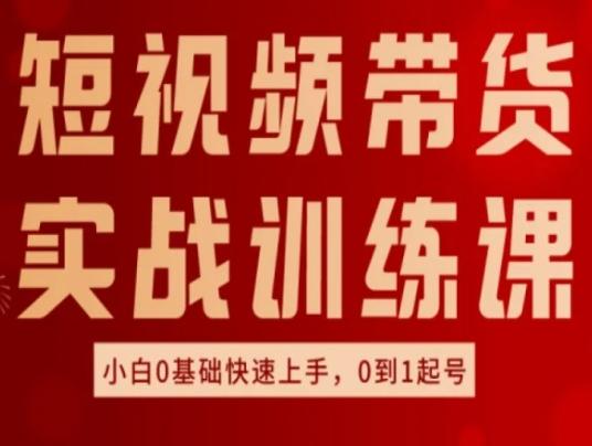 短视频带货实战训练课，好物分享实操，小白0基础快速上手，0到1起号-策里行间