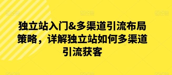 独立站入门&多渠道引流布局策略，详解独立站如何多渠道引流获客-策里行间