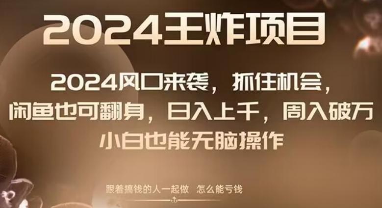 2024风口项目来袭，抓住机会，闲鱼也可翻身，日入上千，周入破万，小白也能无脑操作-策里行间