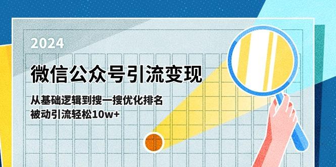 微信公众号-引流变现课-从基础逻辑到搜一搜优化排名，被动引流轻松10w+-策里行间