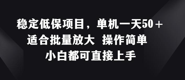 稳定低保项目，单机一天50+适合批量放大 操作简单 小白都可直接上手【揭秘】-策里行间