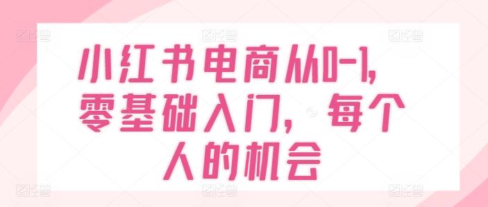 小红书电商从0-1，零基础入门，每个人的机会-策里行间