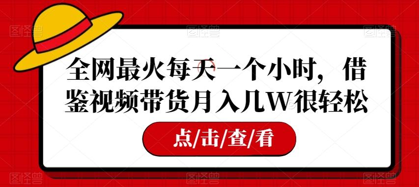 全网最火每天一个小时，借鉴视频带货月入几W很轻松【揭秘】-策里行间