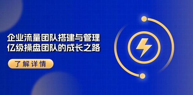企业 流量团队-搭建与管理，亿级 操盘团队的成长之路(28节课-策里行间