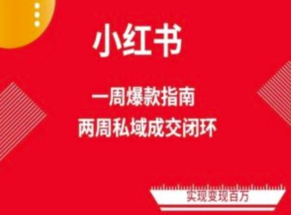 爆款小红书免费流量体系课程(两周变现)，小红书电商教程-策里行间