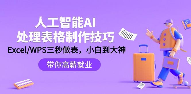 (9459期)人工智能-AI处理表格制作技巧：Excel/WPS三秒做表，大神到小白-策里行间