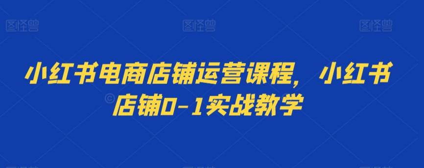 小红书电商店铺运营课程，小红书店铺0-1实战教学-策里行间