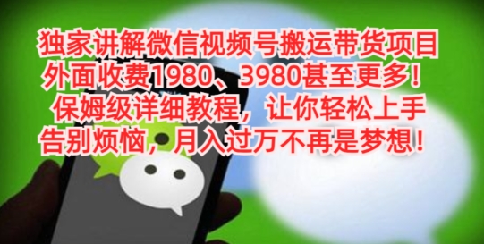 独家讲解微信视频号搬运带货项目，保姆级详细教程-策里行间