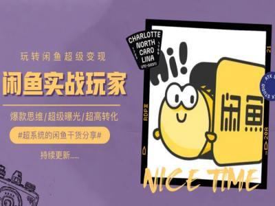 手把手教你0到1系统玩转闲鱼变现，爆款思维/超级曝光/超高转化-策里行间