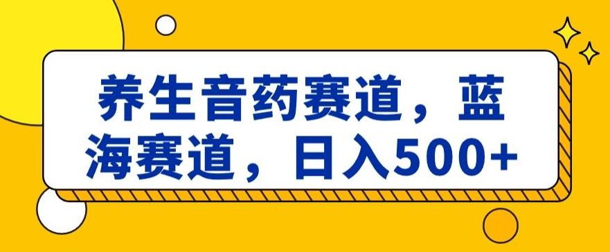 养生音药赛道，蓝海赛道，日入500+【揭秘】-策里行间