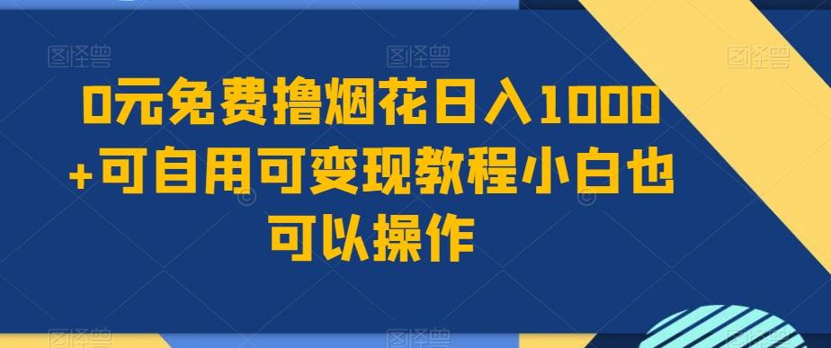 0元免费撸烟花日入1000+可自用可变现教程小白也可以操作，永久免费更新链接-策里行间