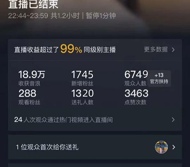 抖音美女直播，单场收益7000+,新手小白也可操作-策里行间