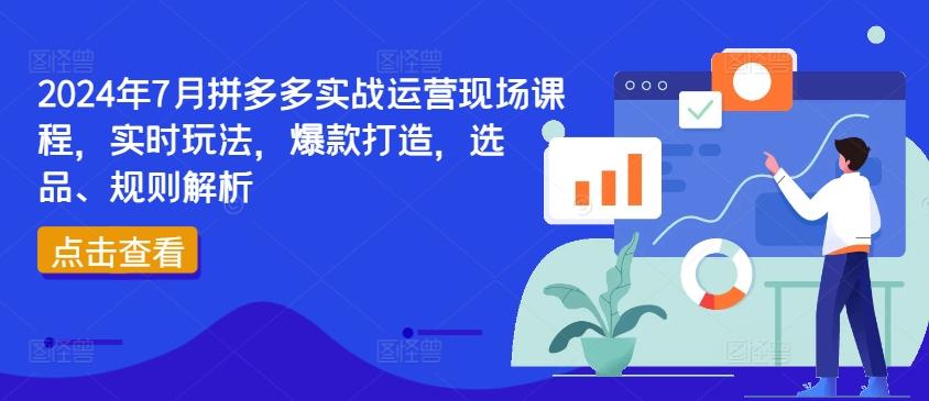 2024年7月拼多多实战运营现场课程，实时玩法，爆款打造，选品、规则解析-策里行间