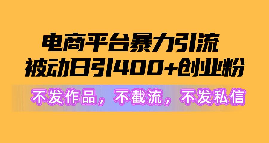图片[1]-电商平台暴力引流,被动日引400+创业粉不发作品，不截流，不发私信-策里行间