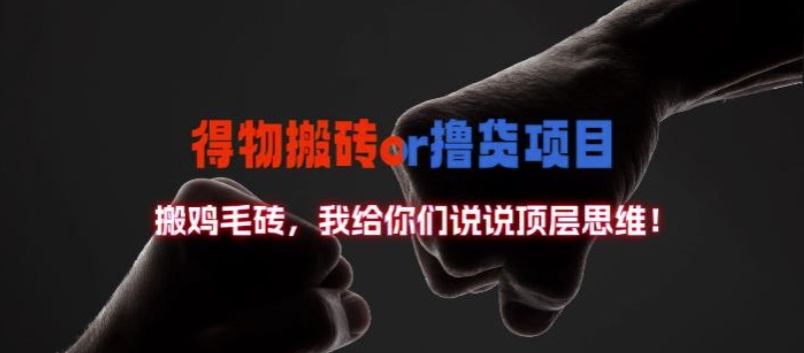 得物搬砖撸货项目?掰下数据，我给你们说说顶层思维【揭秘】-策里行间