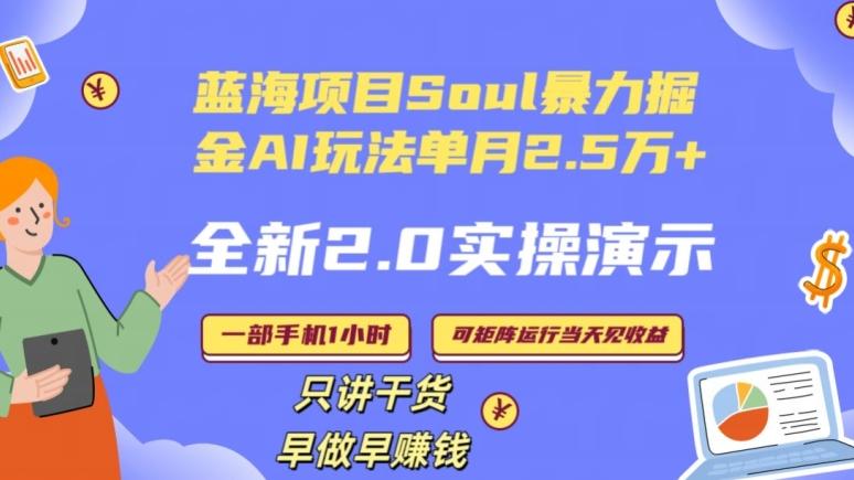 Soul怎么做到单月变现25000+全新2.0AI掘金玩法全程实操演示小白好上手【揭秘】-策里行间