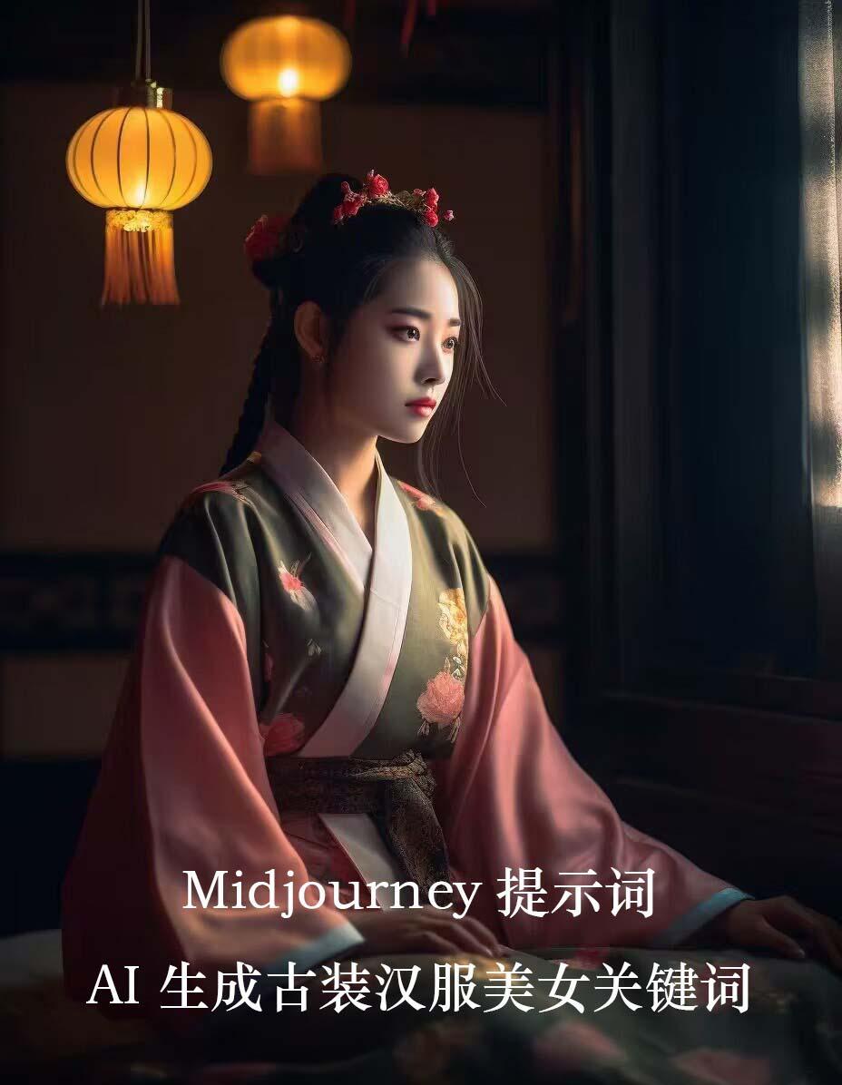 Midjourney关键词-AI生成中国风古装汉服美女人像提示关键词-策里行间
