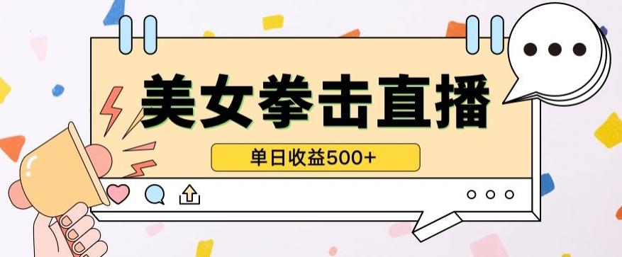无人直播美女打拳单日收益500+，收益稳定，快速变现，小白最适合做的项目，保姆式教学【揭秘】-策里行间