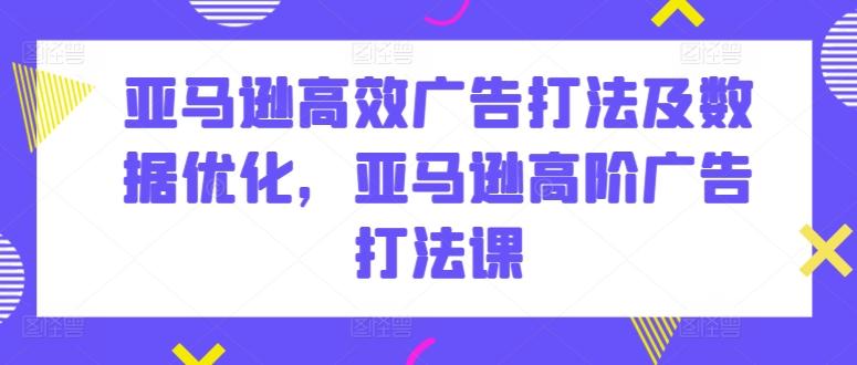 亚马逊高效广告打法及数据优化，亚马逊高阶广告打法课-策里行间