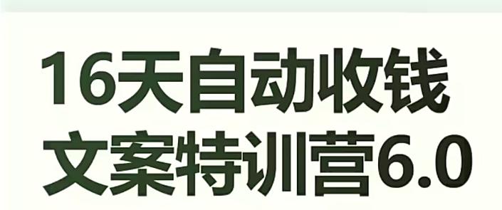 16天自动收钱文案特训营6.0，学会儿每天自动咔咔收钱-策里行间
