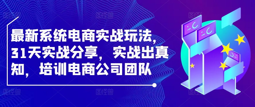 最新系统电商实战玩法，31天实战分享，实战出真知，培训电商公司团队-策里行间