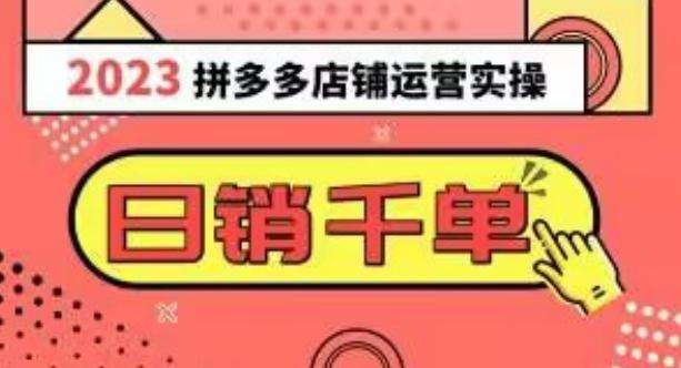 2023拼多多运营实操，每天30分钟日销1000＋，爆款选品技巧大全（10节课）-策里行间