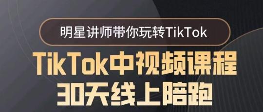 TikTok中视频课程30天线上陪跑，明星讲师带你玩转TikTok-策里行间