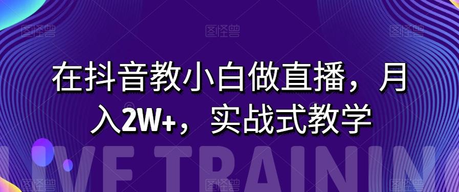 在抖音教小白做直播，月入2W+，实战式教学【揭秘】-策里行间